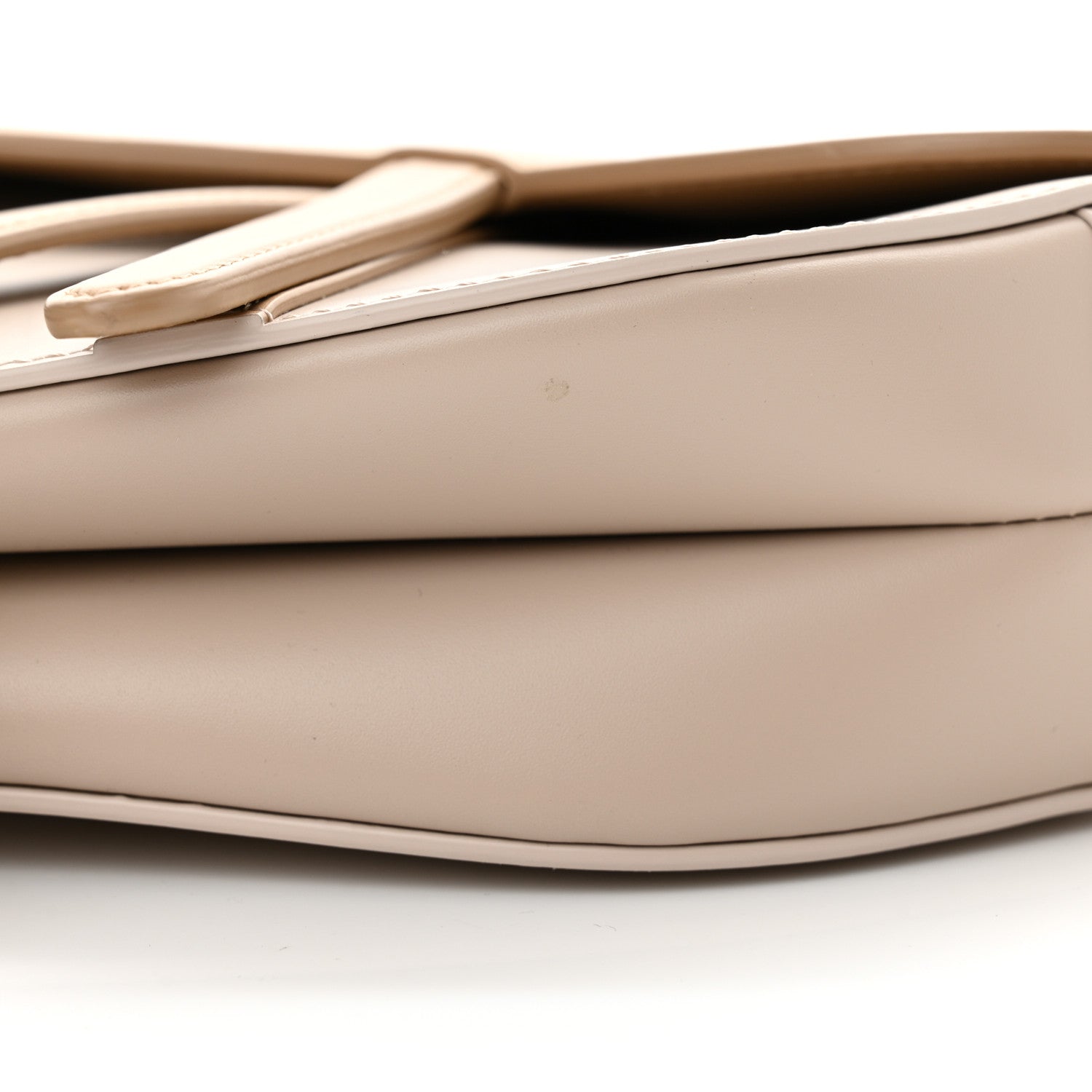 Christian Dior Supple Calfskin Two Tone Saddle Bag With Strap Biscuit Trench Beige 10 of 10