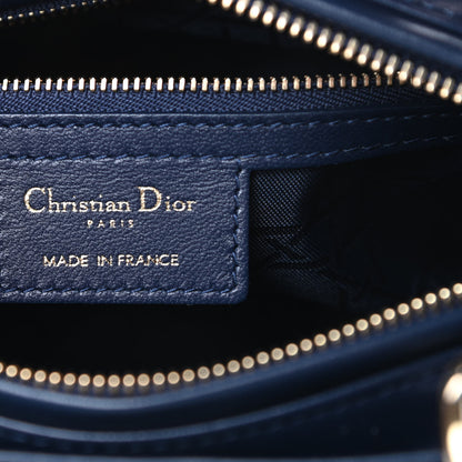 Christian Dior Lambskin Cannage Medium Lady Dior Navy Blue 6 of 10