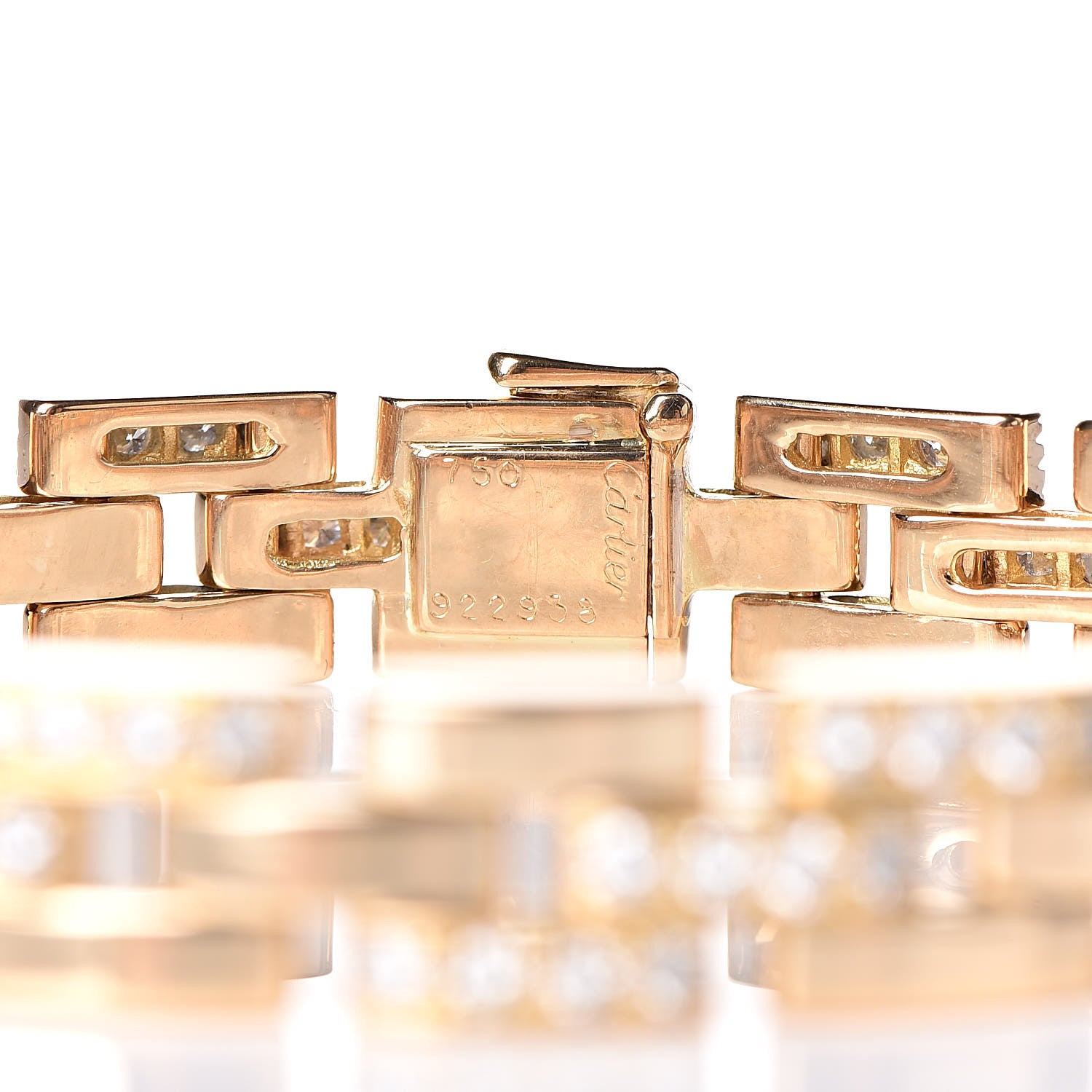 Cartier 18K Yellow Gold Diamond Maillon Panthere Link Bracelet 4 of 5