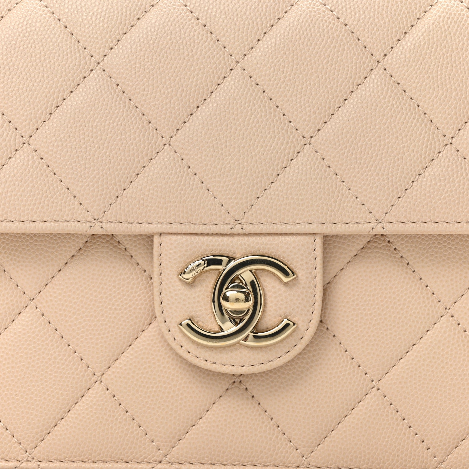 Chanel Caviar Quilted Large Like A Wallet Flap Light Beige 14 of 19