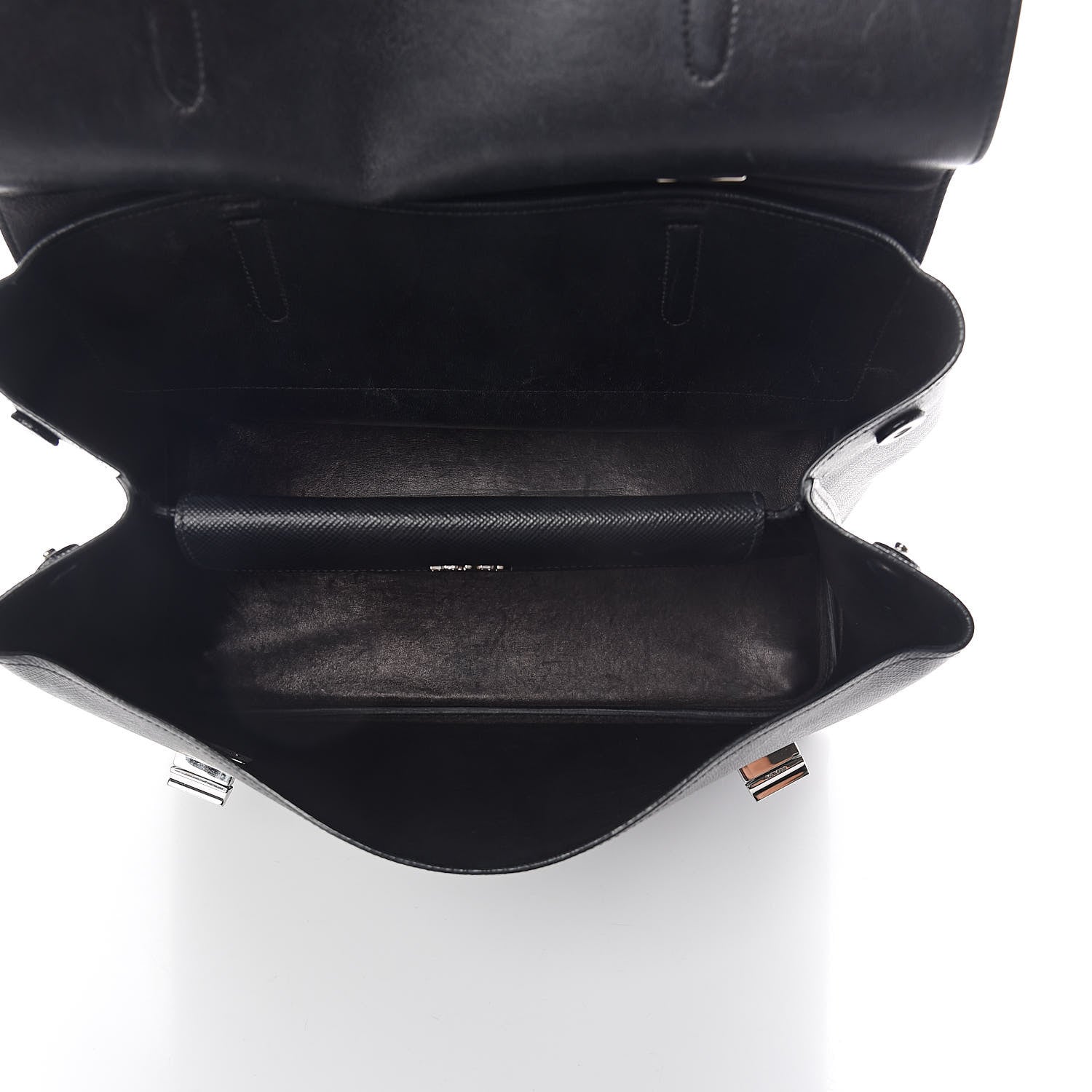 Prada Saffiano Cuir Convertible Top Handle Tote Black 5 of 9