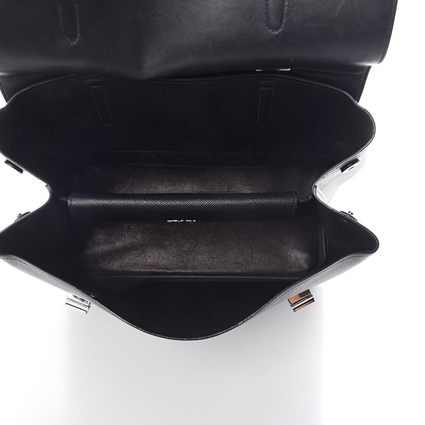 Saffiano Cuir Convertible Top Handle Tote Black