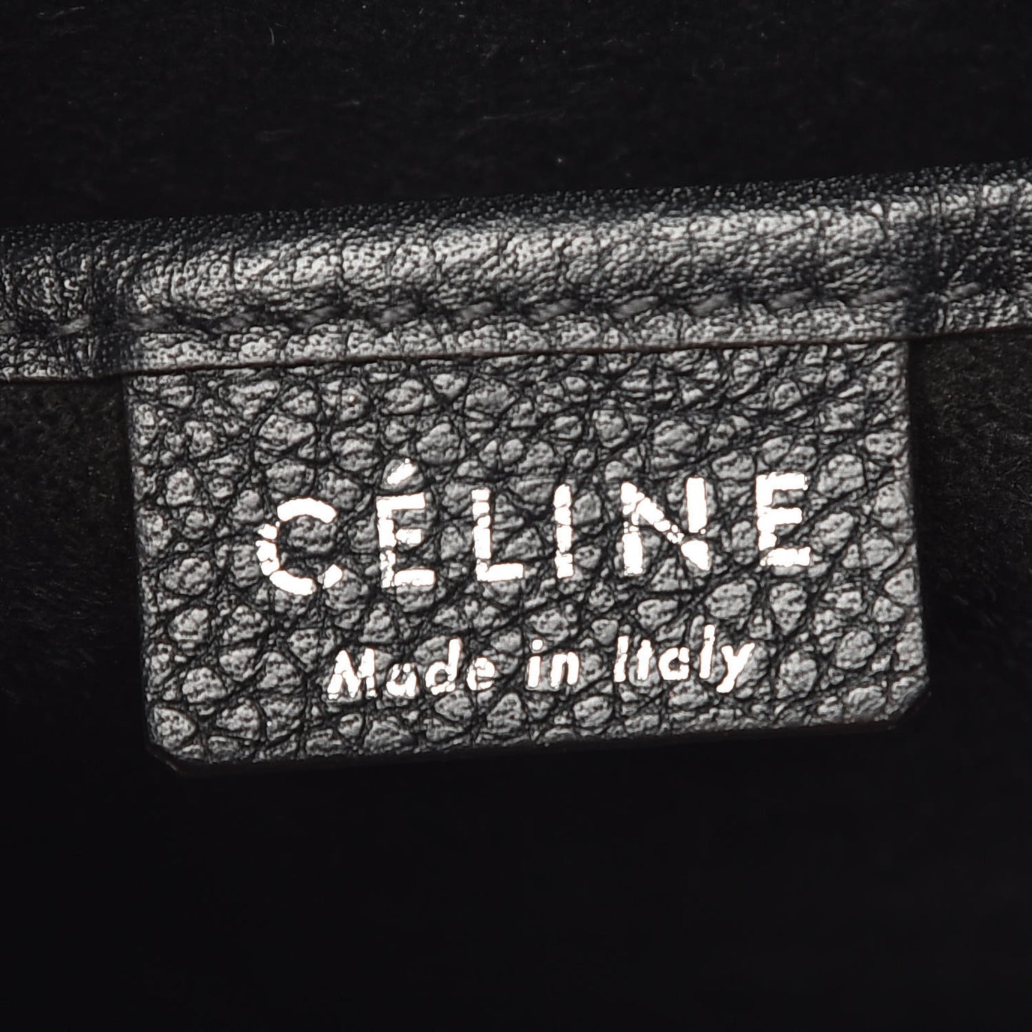 Drummed Calfskin Nano Luggage Black