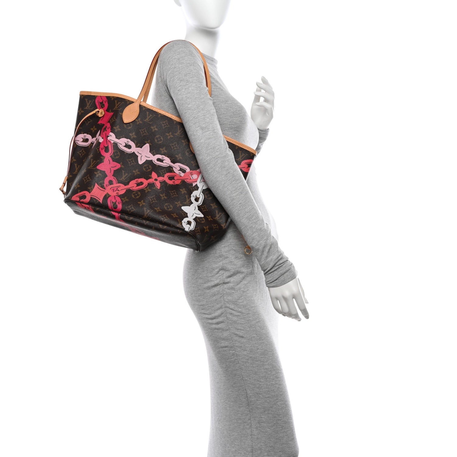 Louis Vuitton Monogram Bay Neverfull MM Rose Ballerine Poppy 2 of 11