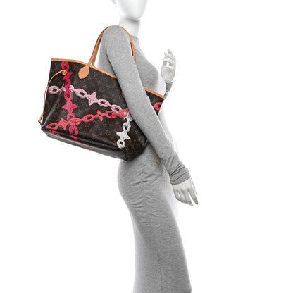 Louis Vuitton Monogram Bay Neverfull MM Rose Ballerine Poppy 2 of 11