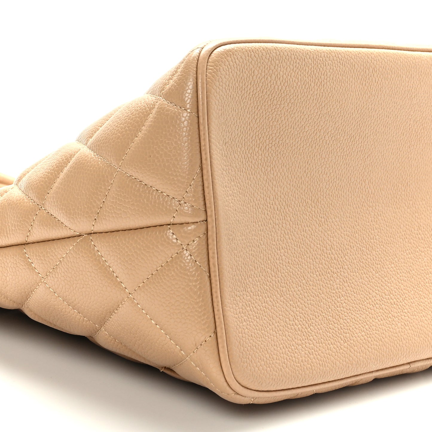 Caviar Quilted Medallion Tote Beige