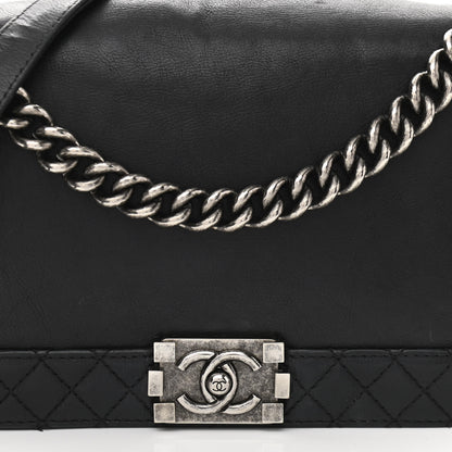 Chanel Calfskin Medium Boy Reverso Flap Black 7 of 16