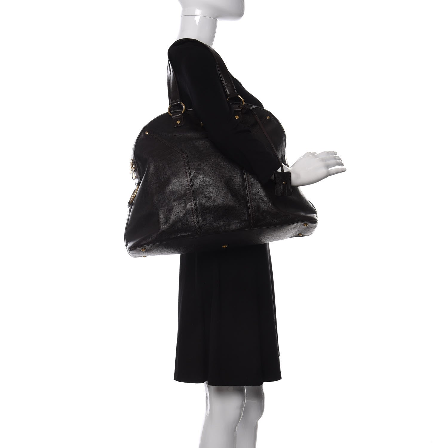 Saint Laurent Calfskin Oversized Muse Brown 2 of 10