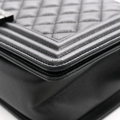Chanel Caviar Quilted Medium Boy Flap So Black 11 of 12