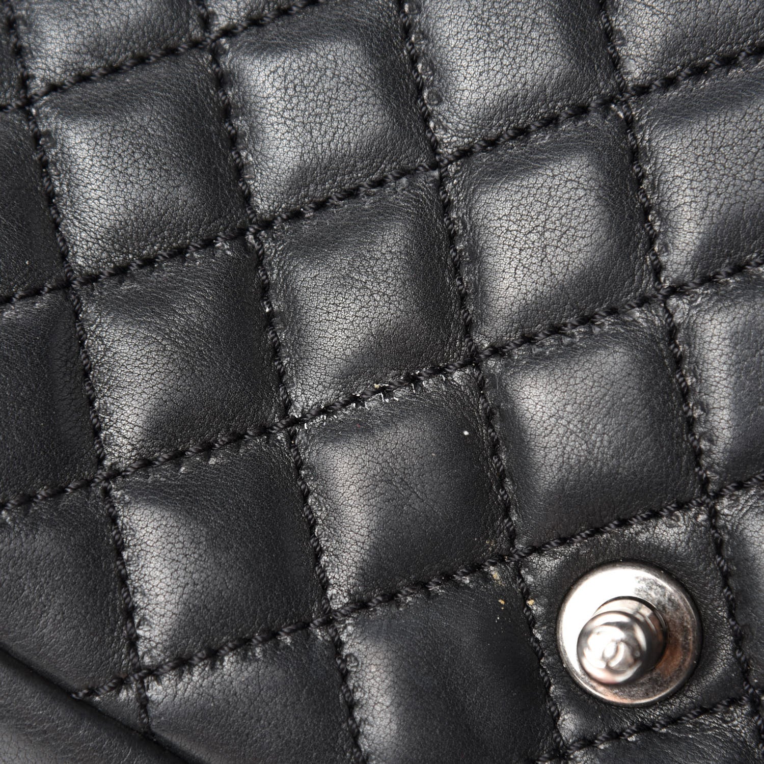 Chanel Calfskin Stitched Quilted Flap Black 8 of 12