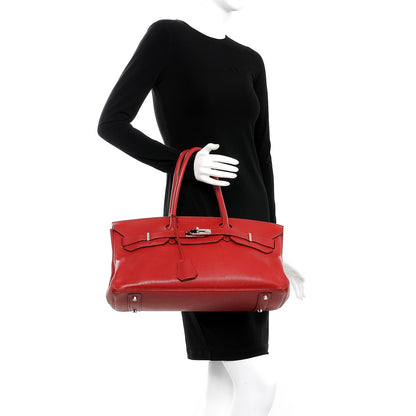 Hermes Taurillon Clemence JPG Shoulder Birkin II 42 Rouge Vif 2 of 34