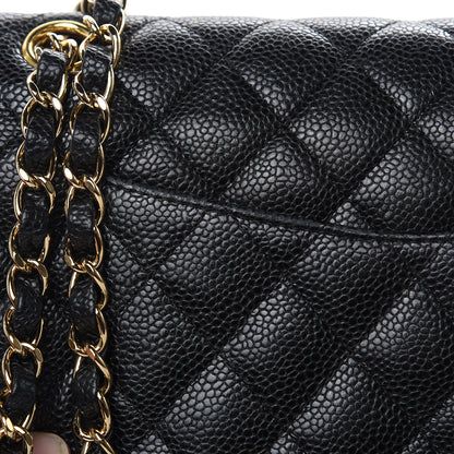 Chanel Caviar Quilted Medium Double Flap Black 10 of 17