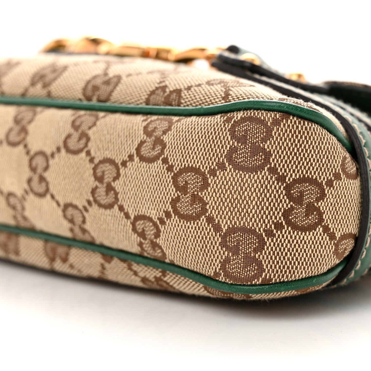 Monogram Horsebit Chain Flap Shoulder Bag Green