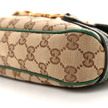 Gucci Monogram Horsebit Chain Flap Shoulder Bag Green 9 of 10