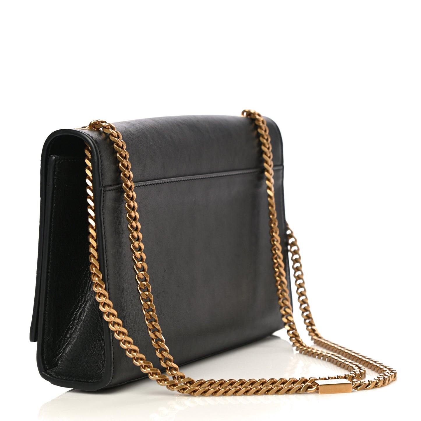 Calfskin Rock Star Patchwork Medium Monogram Kate Satchel Black