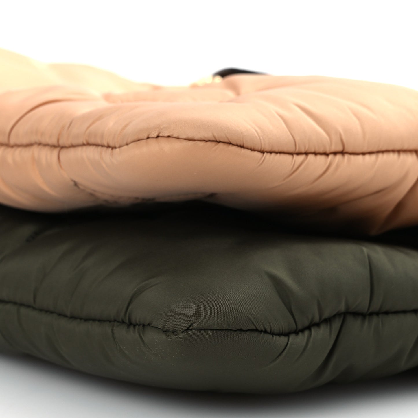 Econyl Monogram Pillow Maxi Multi Pochette Accessories Kaki Beige