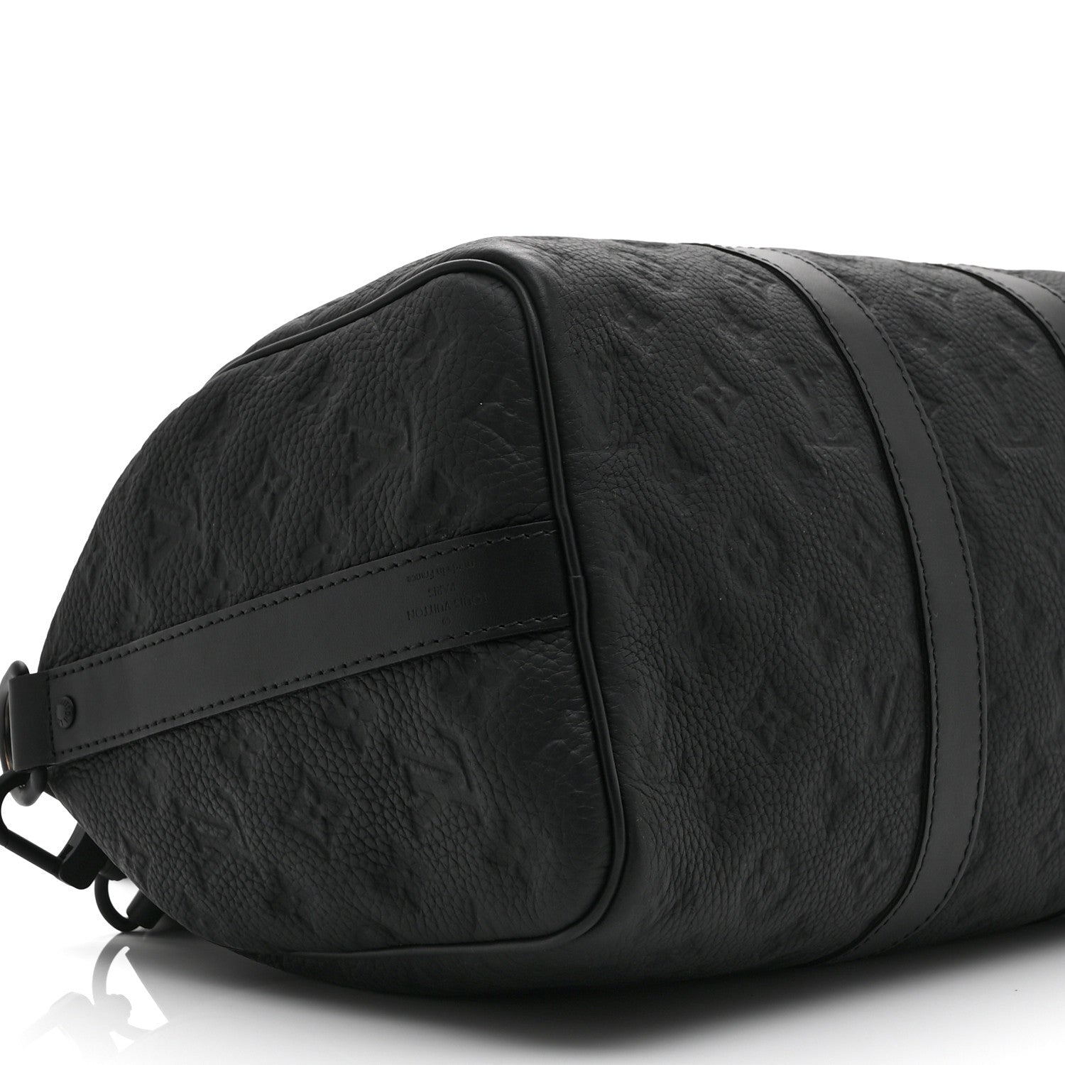 Louis Vuitton Monogram Taurillon Keepall Bandouliere 35 Black 8 of 9