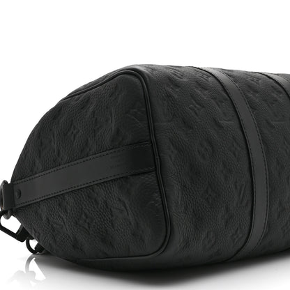 Louis Vuitton Monogram Taurillon Keepall Bandouliere 35 Black 8 of 9