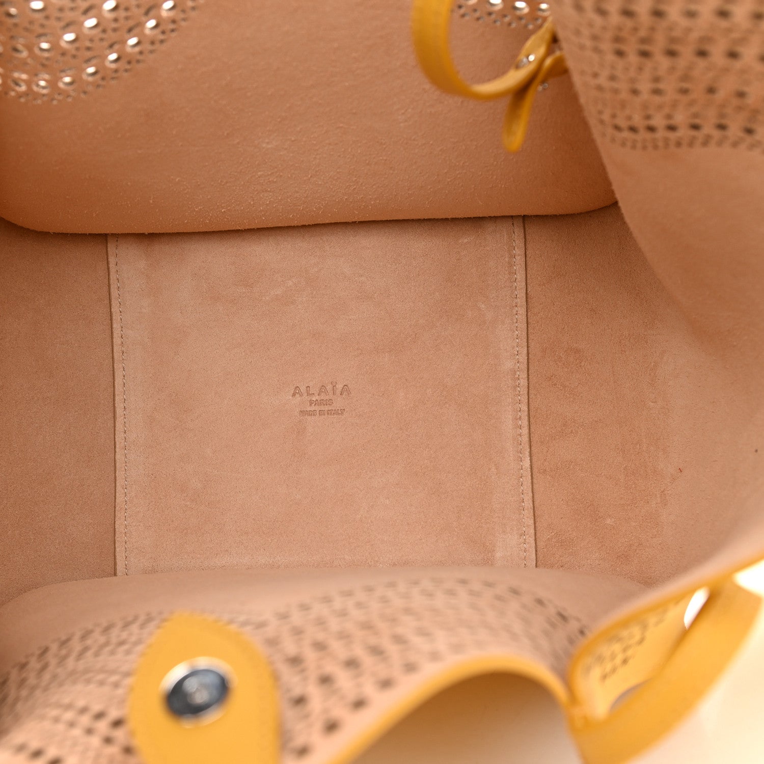 Alaia Calfskin Vienne Lili 22 Tote Jaune Safran 6 of 9