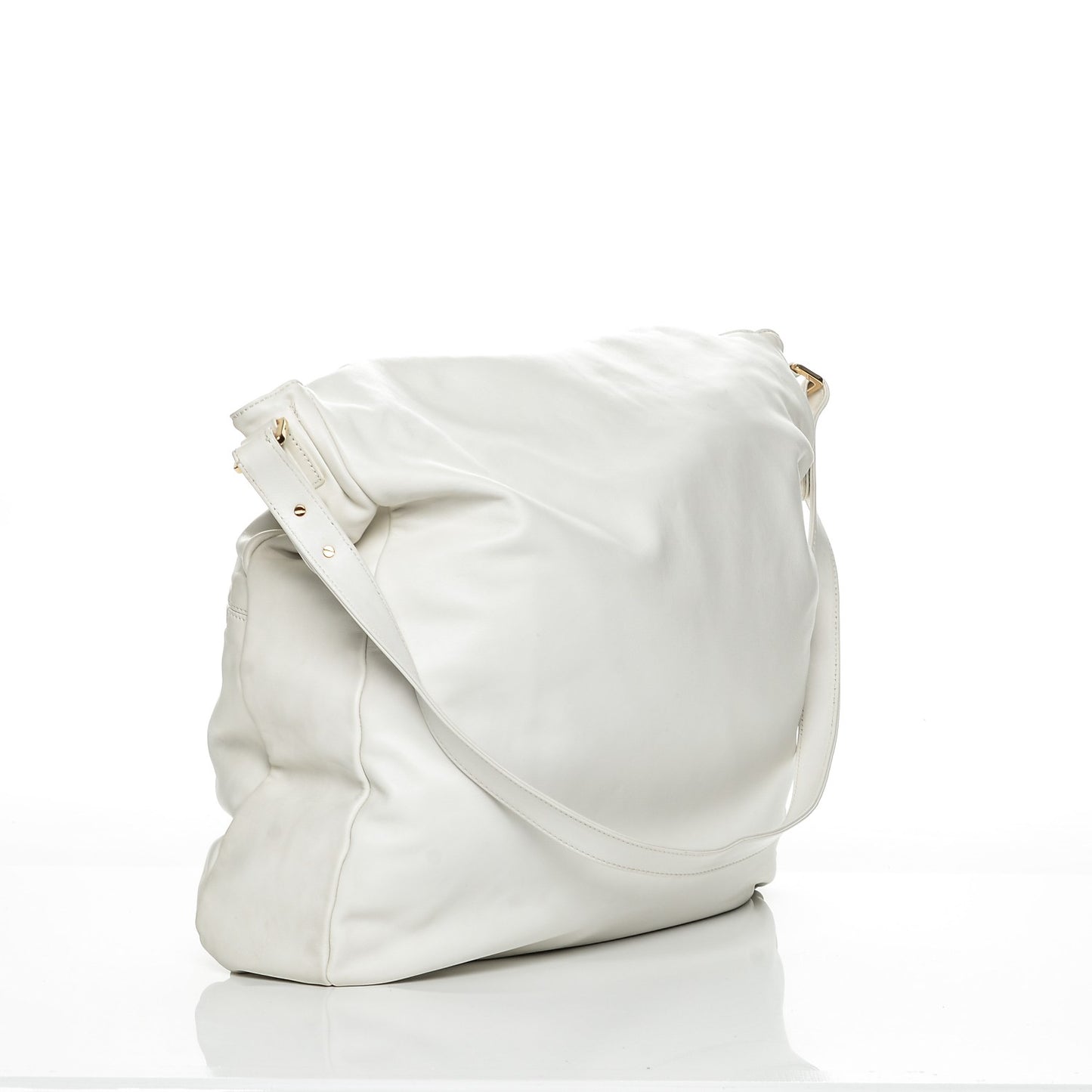 Lambskin Large Rodeo Drive Tote White