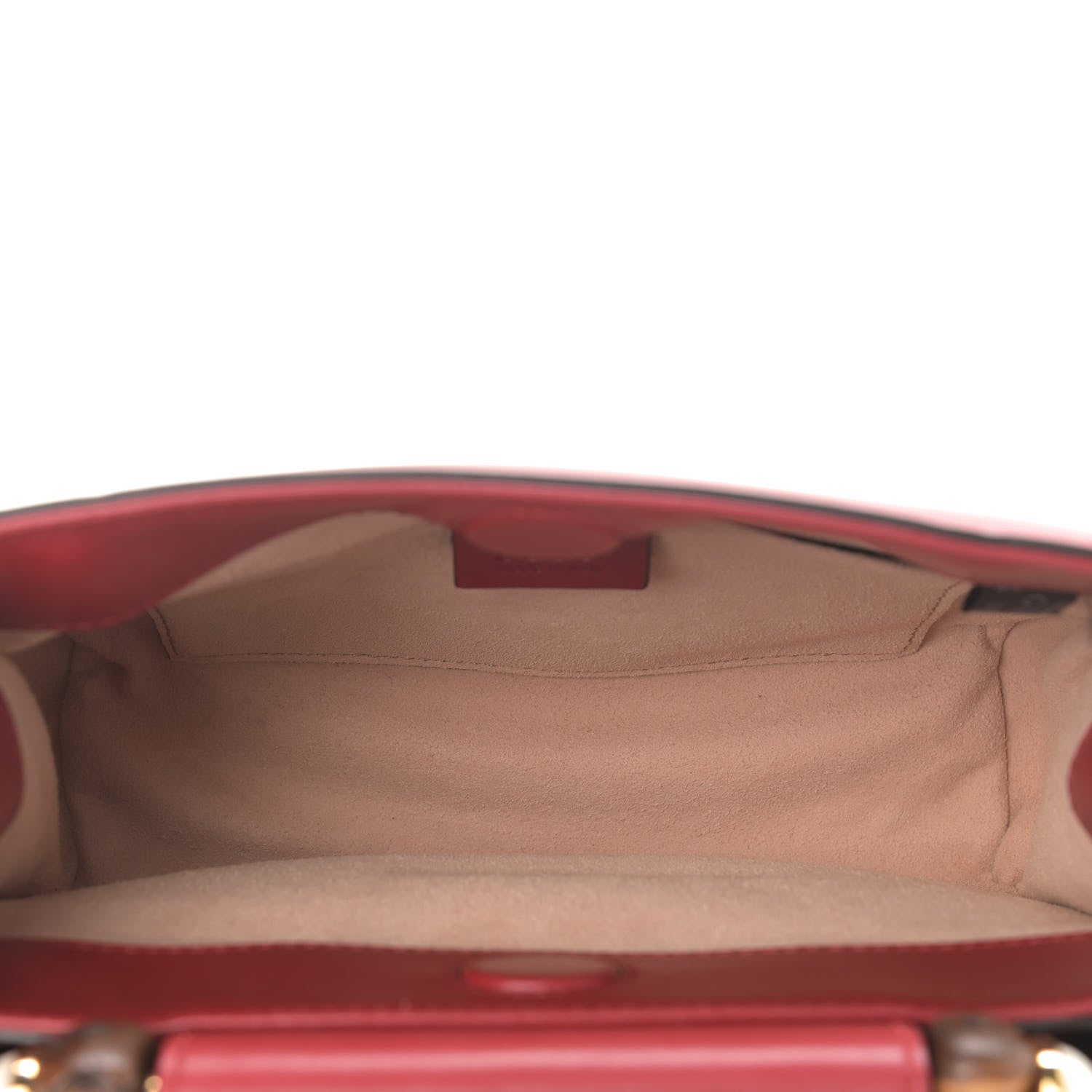 Gucci Nappa Bamboo Web Mini Nymphaea Top Handle Bag Hibiscus Red 5 of 11