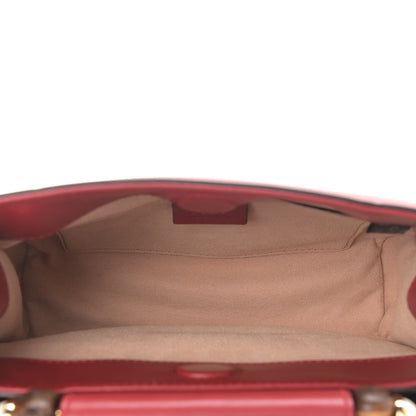 Gucci Nappa Bamboo Web Mini Nymphaea Top Handle Bag Hibiscus Red 5 of 11