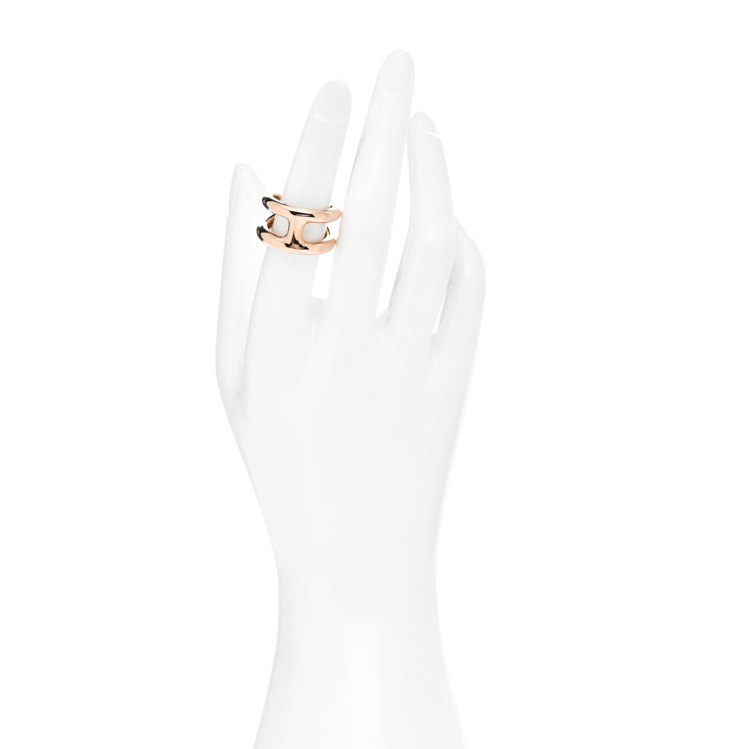 Hermes 18K Rose Gold PM Osmose Ring 53 6.25 2 of 4