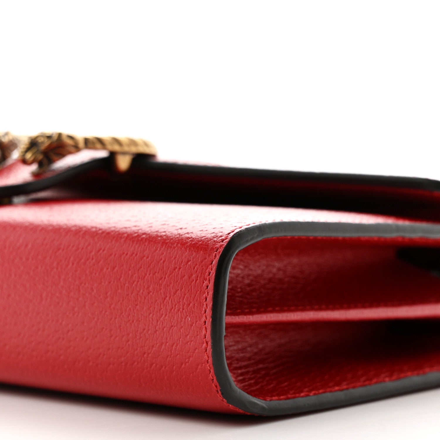 Gucci Calfskin Web Mini Dionysus Chain Wallet Hibiscus Red 11 of 12