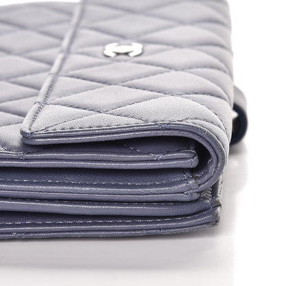 Chanel Lambskin Quilted Long Flap Wallet Lavender 9 of 13