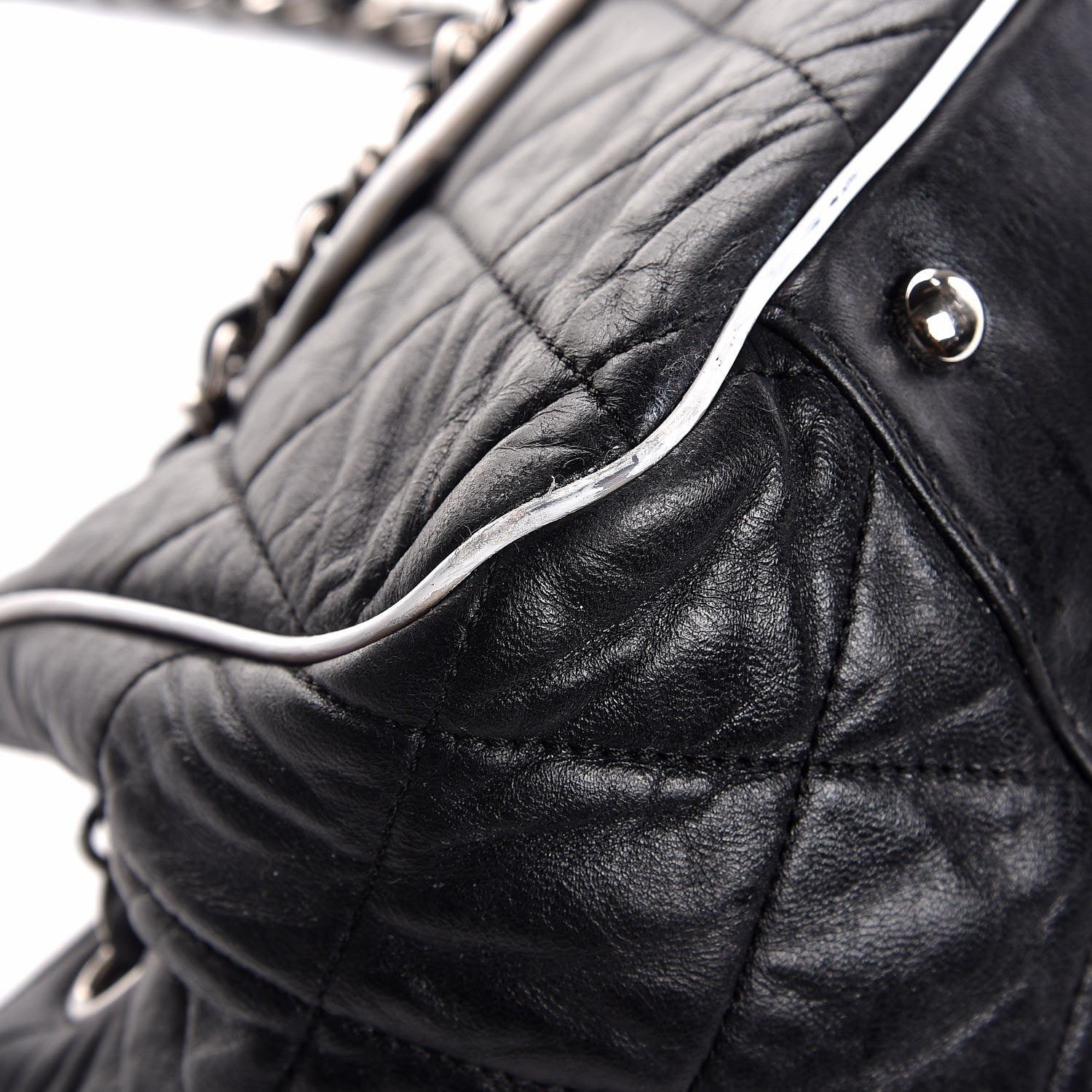 Chanel Lambskin Quilted East West Accordion Flap Black 11 of 14