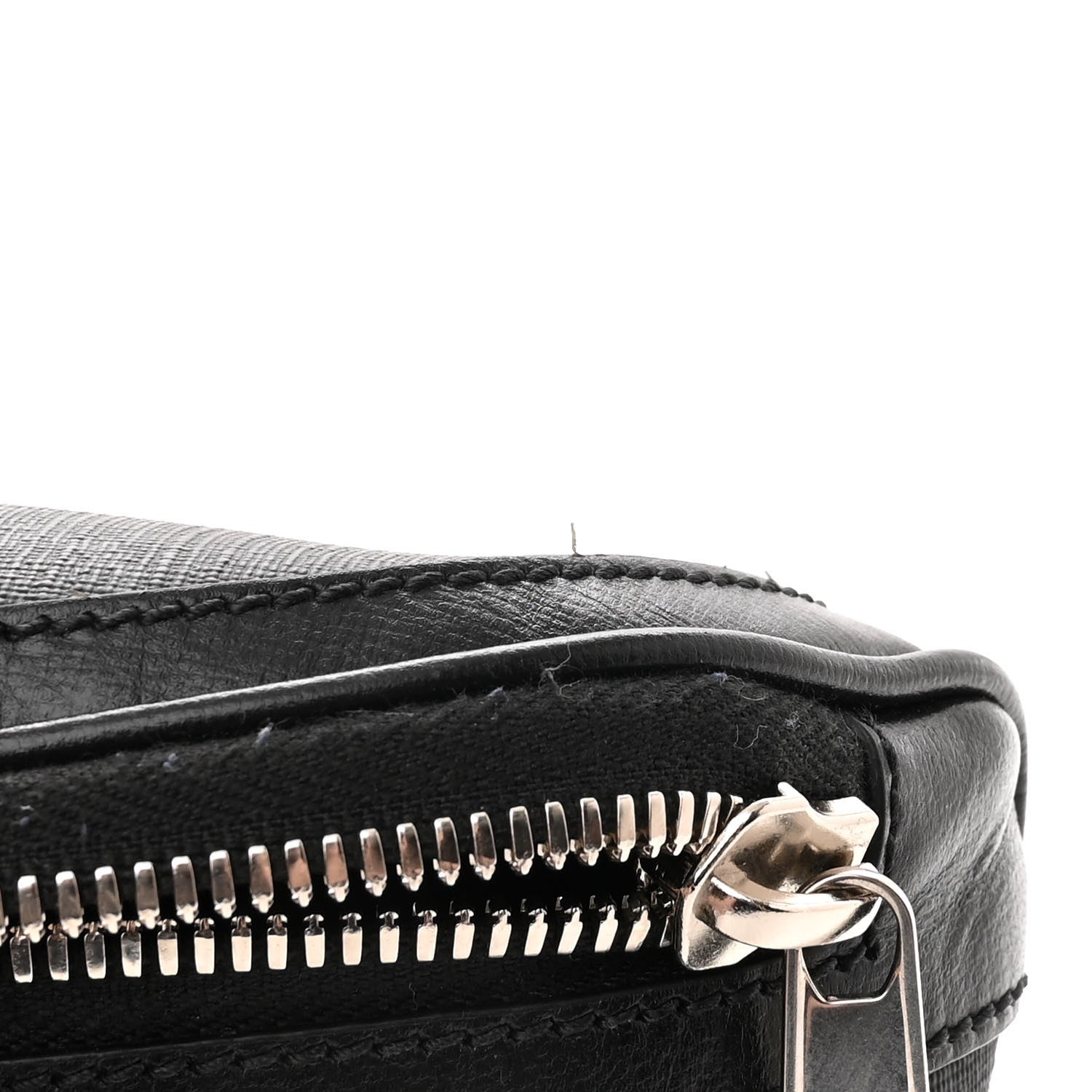 Gucci GG Supreme Monogram Textured Calfskin Retro Interlocking G Belt Bag Black 12 of 14