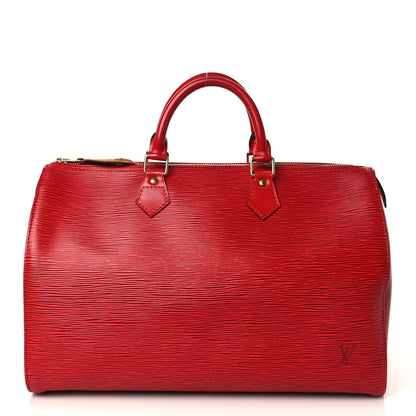 Louis Vuitton Epi Speedy 35 Castillan Red 1 of 11