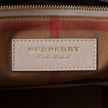 Burberry Soft Grain Calfskin Medium Buckle Tote Limestone 6 of 12