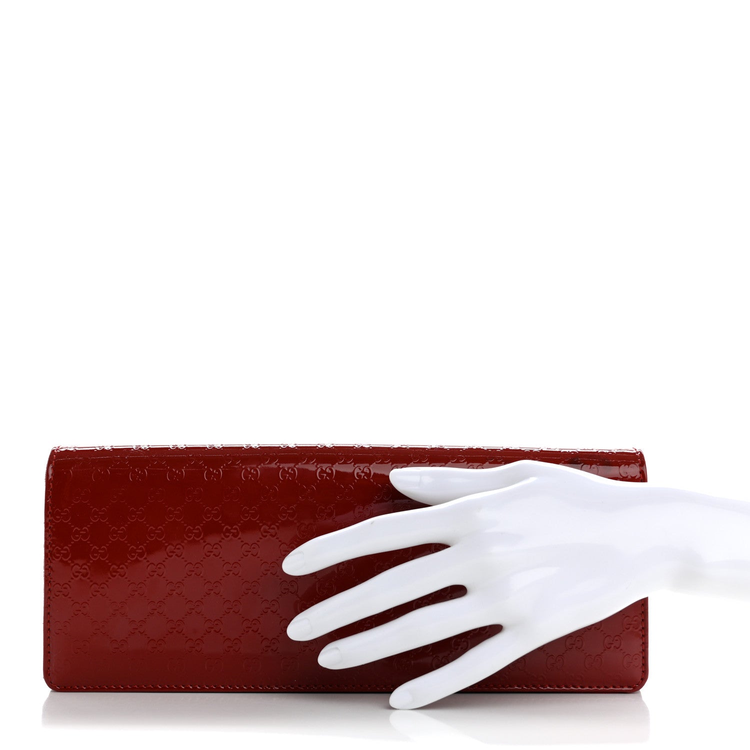 Gucci Patent Microguccissima Small Broadway Clutch Red 2 of 11