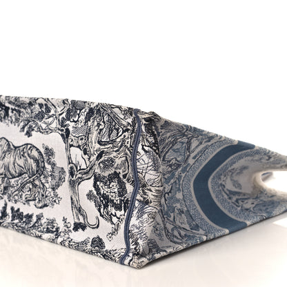 Christian Dior Gradient Canvas Embroidered Large Dioriviera Toile De Jouy Book Tote Blue 9 of 10