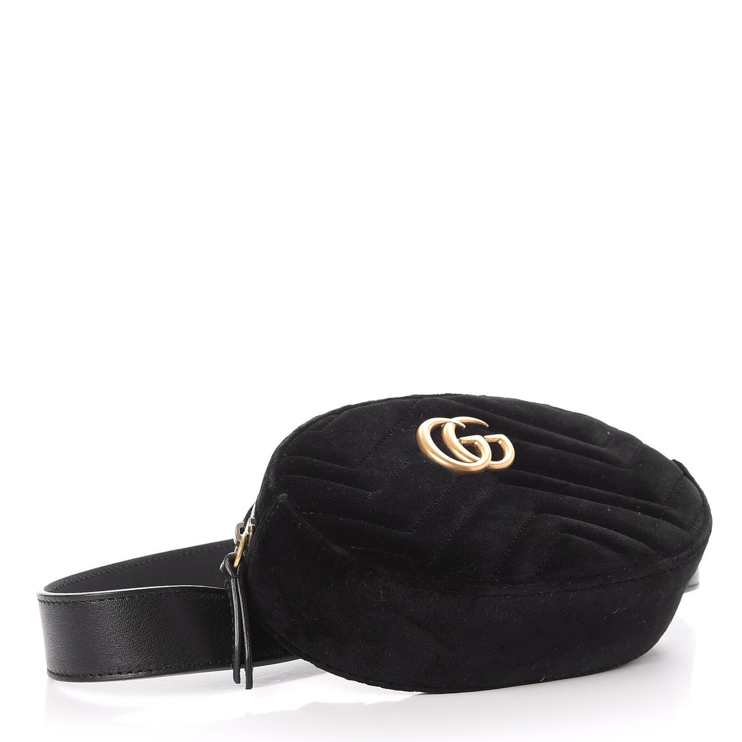 Velvet Matelasse GG Marmont Belt Bag 75 30 Black