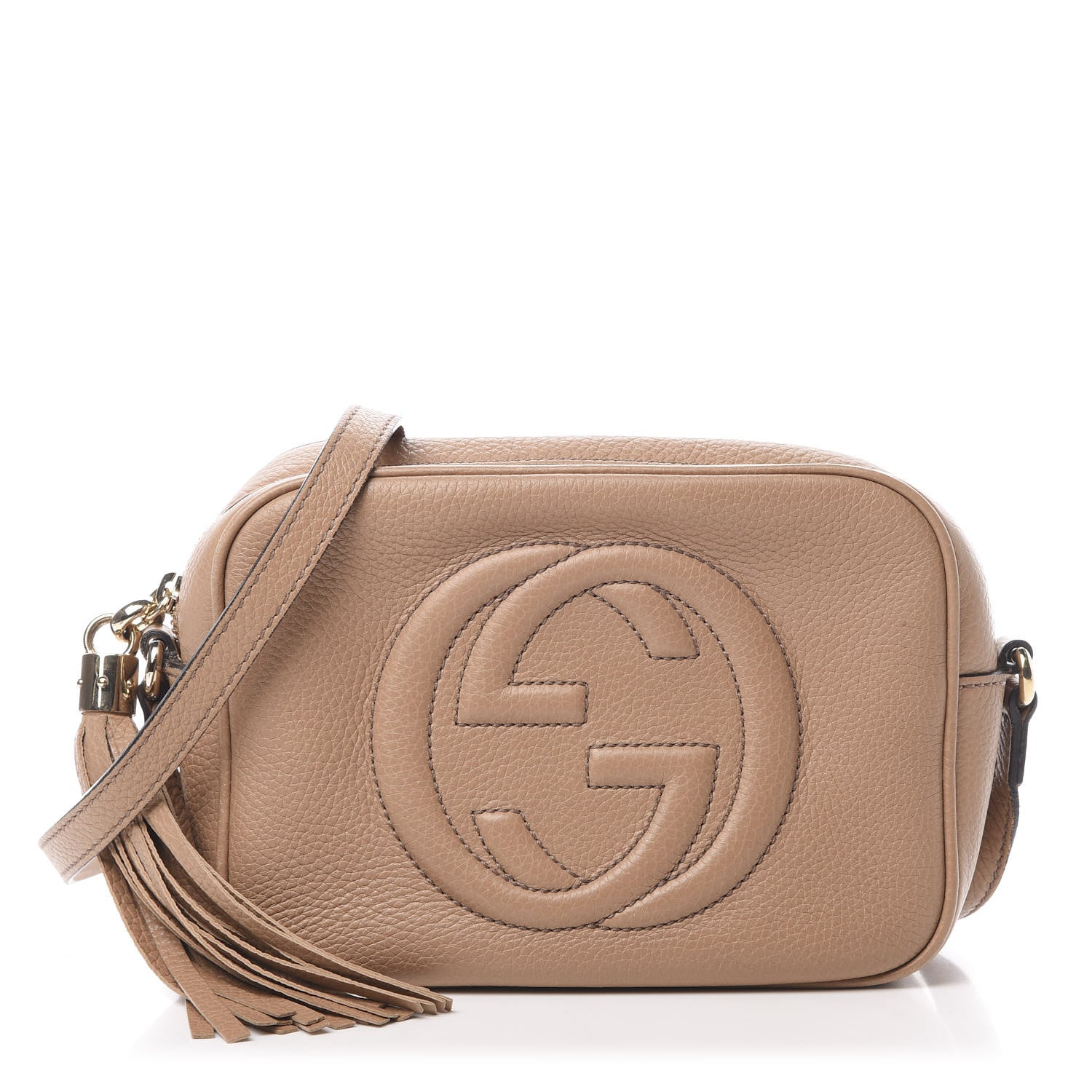 Gucci Pebbled Calfskin Small Soho Disco Bag Camelia 1 of 13