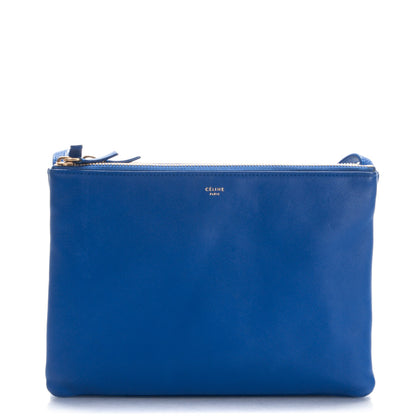 Celine Lambskin Large Trio Crossbody Bag Deep Blue 1 of 9