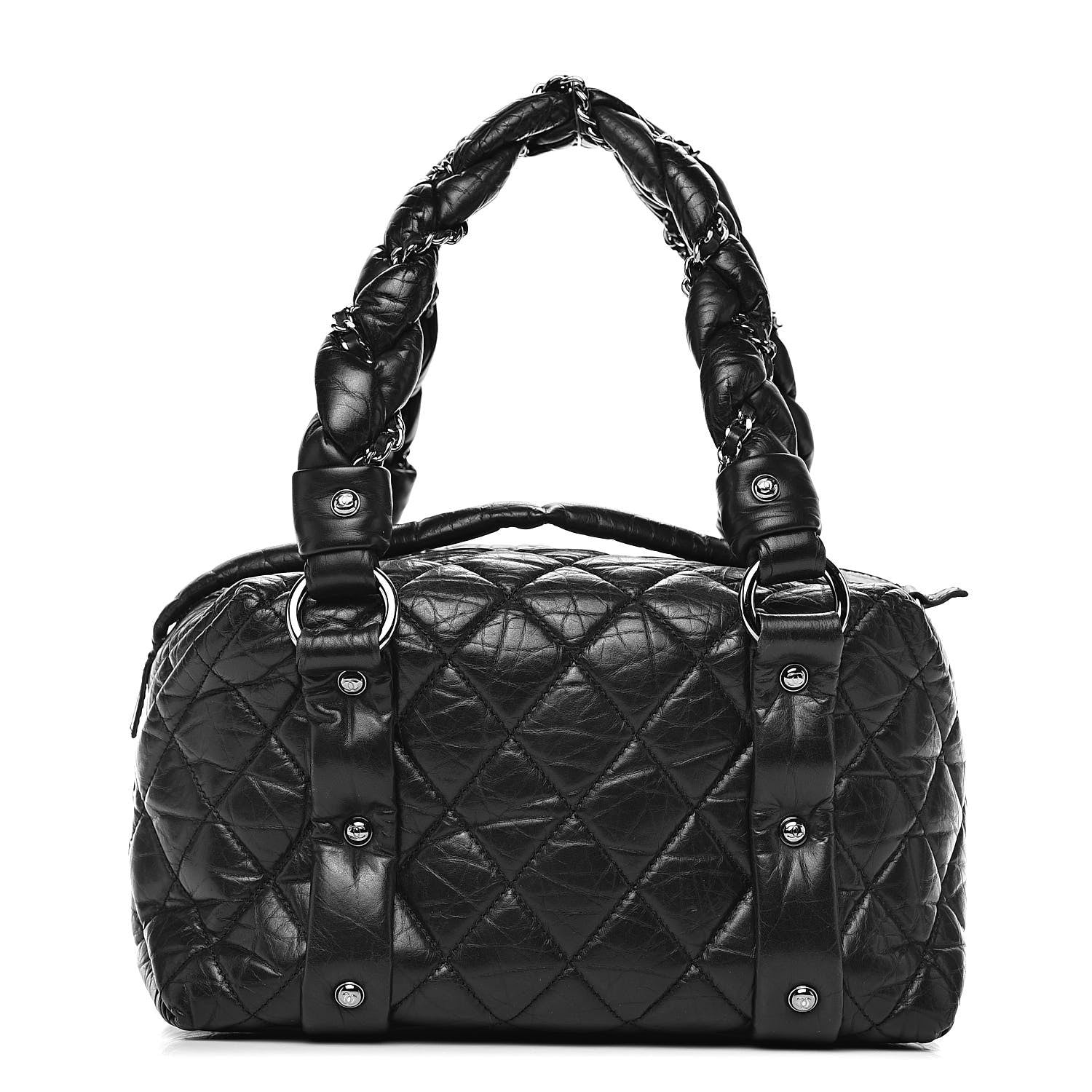 Chanel Distressed Lambskin Small Lady Braid Tote Black 1 of 11
