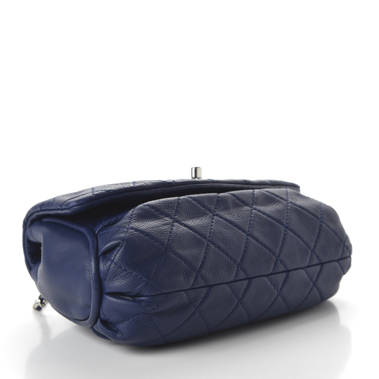Chanel Calfskin Quilted CC Curvy Flap Blue 4 of 12
