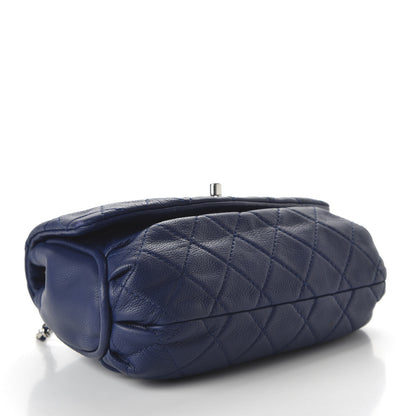 Chanel Calfskin Quilted CC Curvy Flap Blue 4 of 12