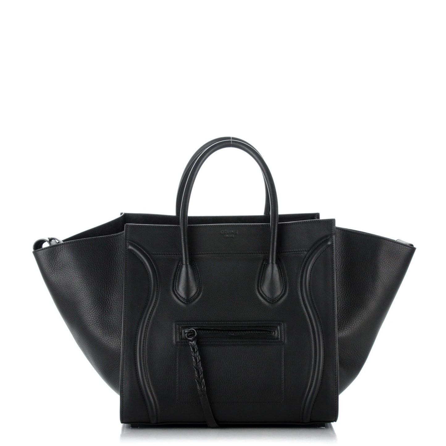 Supple Calfskin Medium Phantom Luggage Black