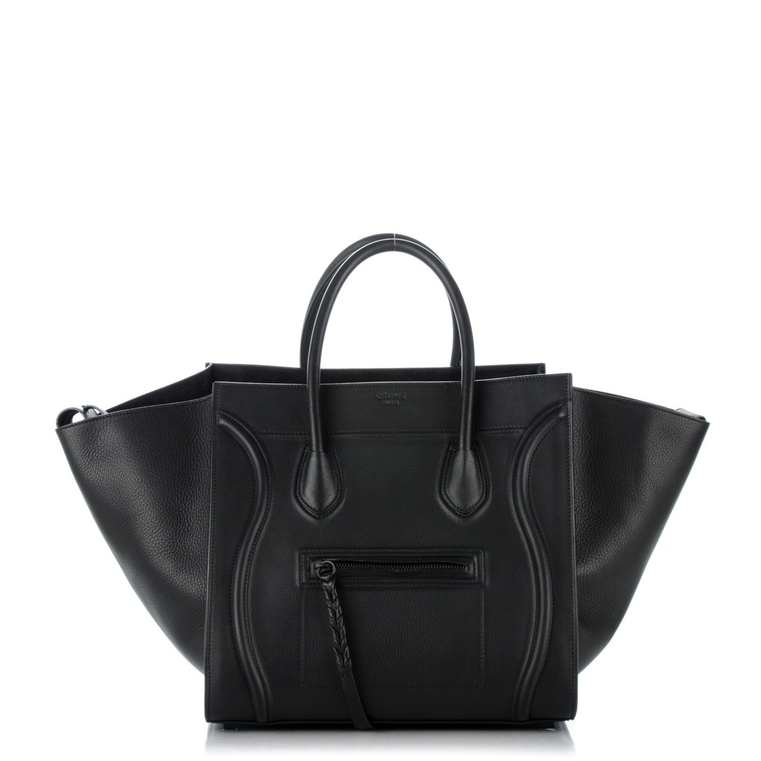 Celine Supple Calfskin Medium Phantom Luggage Black 1 of 8