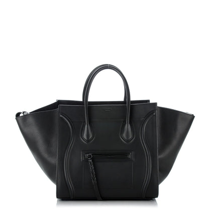 Celine Supple Calfskin Medium Phantom Luggage Black 1 of 8