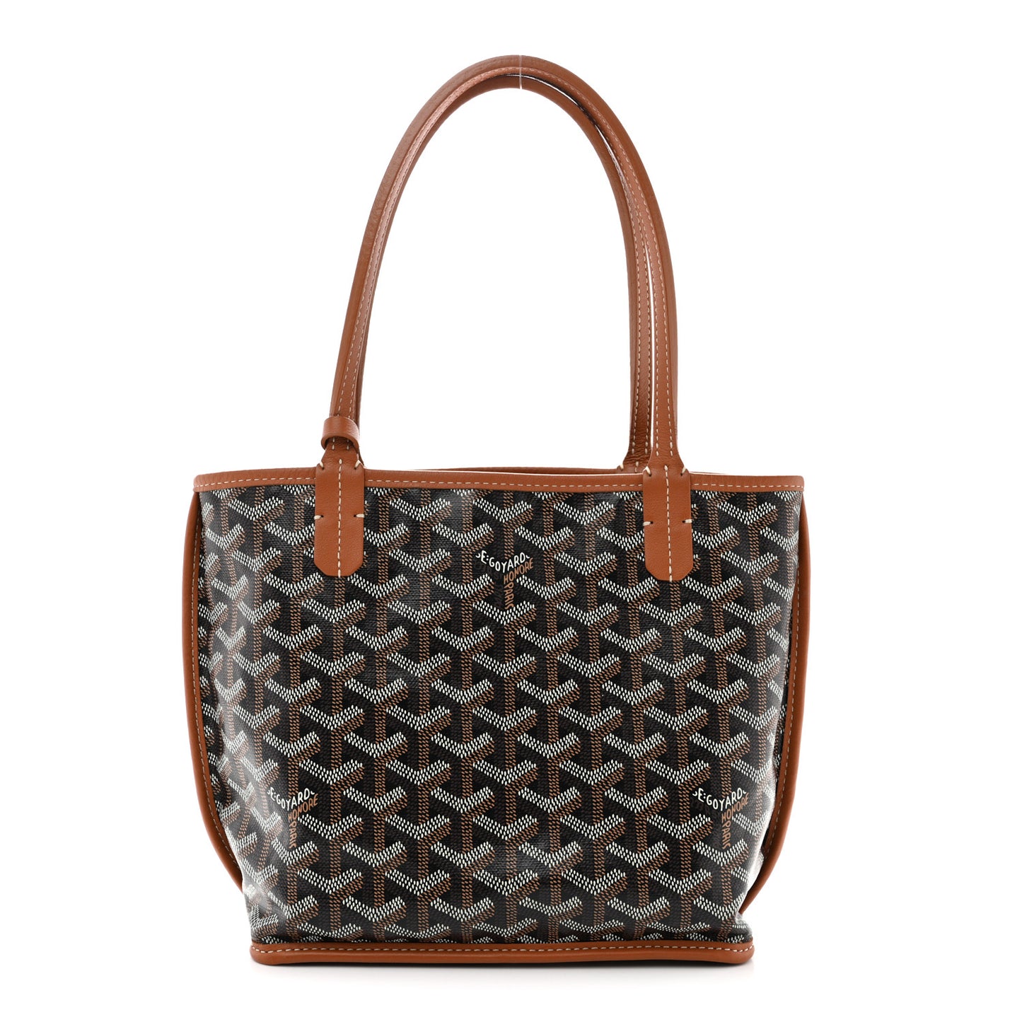 Goyardine Reversible Mini Anjou Black Gold