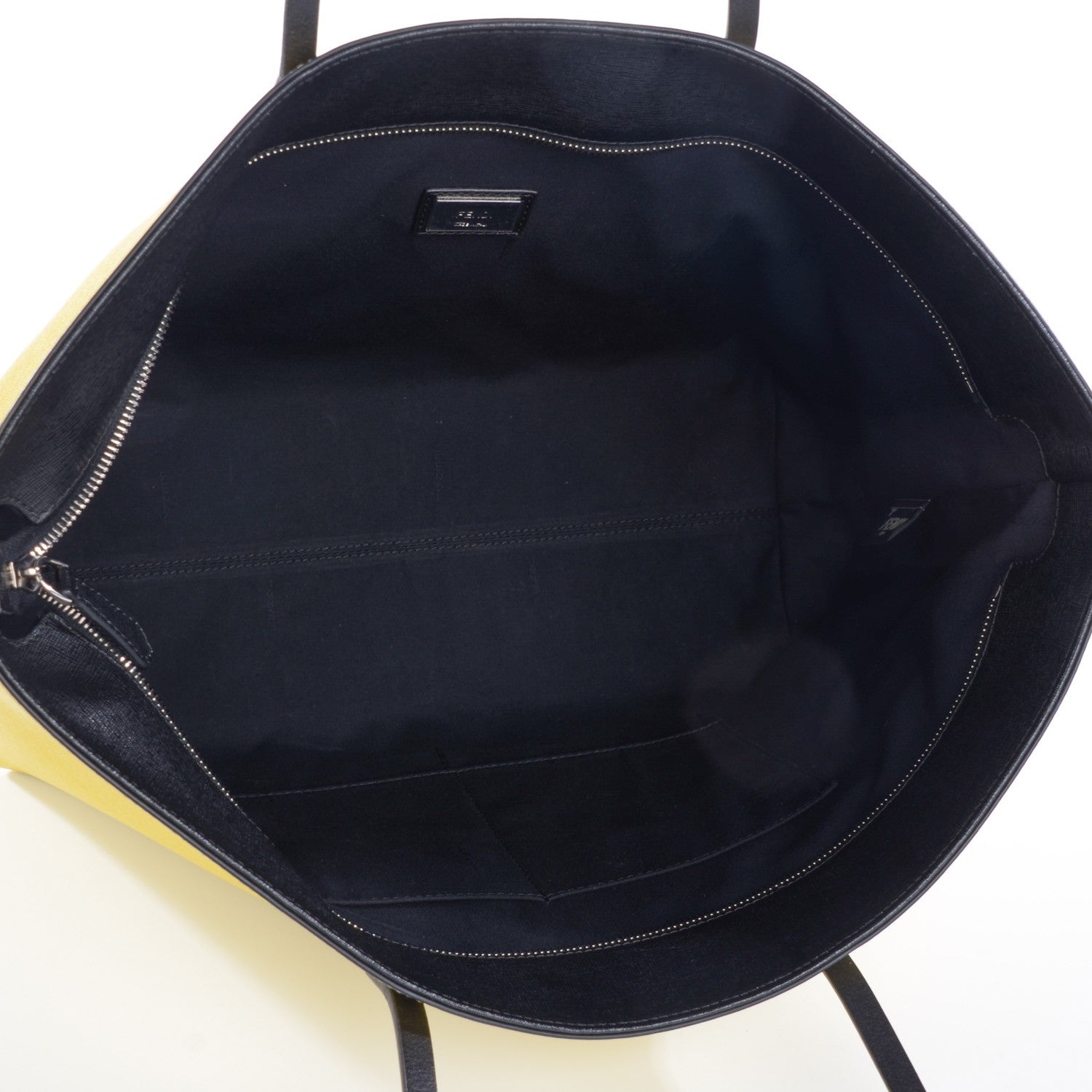 Fendi Vitello Elite Cuoio Monster Buggies Medium Roll Tote Cedro Black 5 of 8