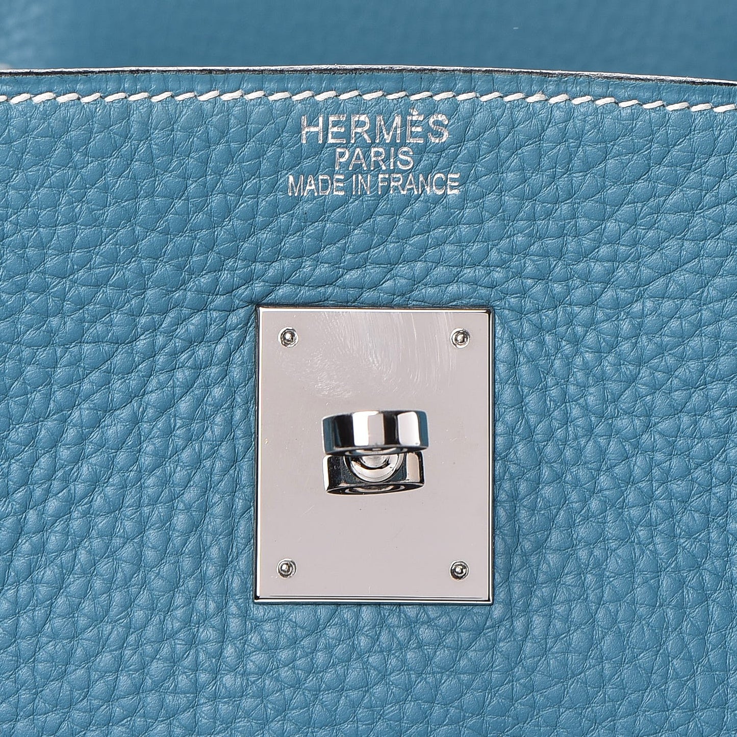 Taurillon Clemence Birkin 40 Blue Jean