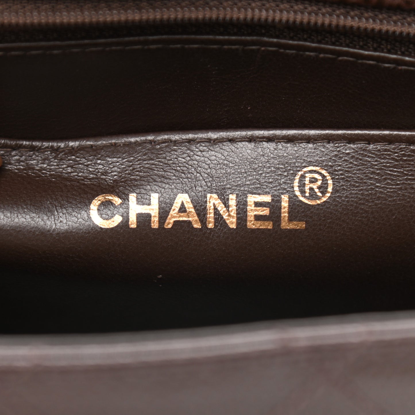 Caviar Flap Shoulder Bag Brown