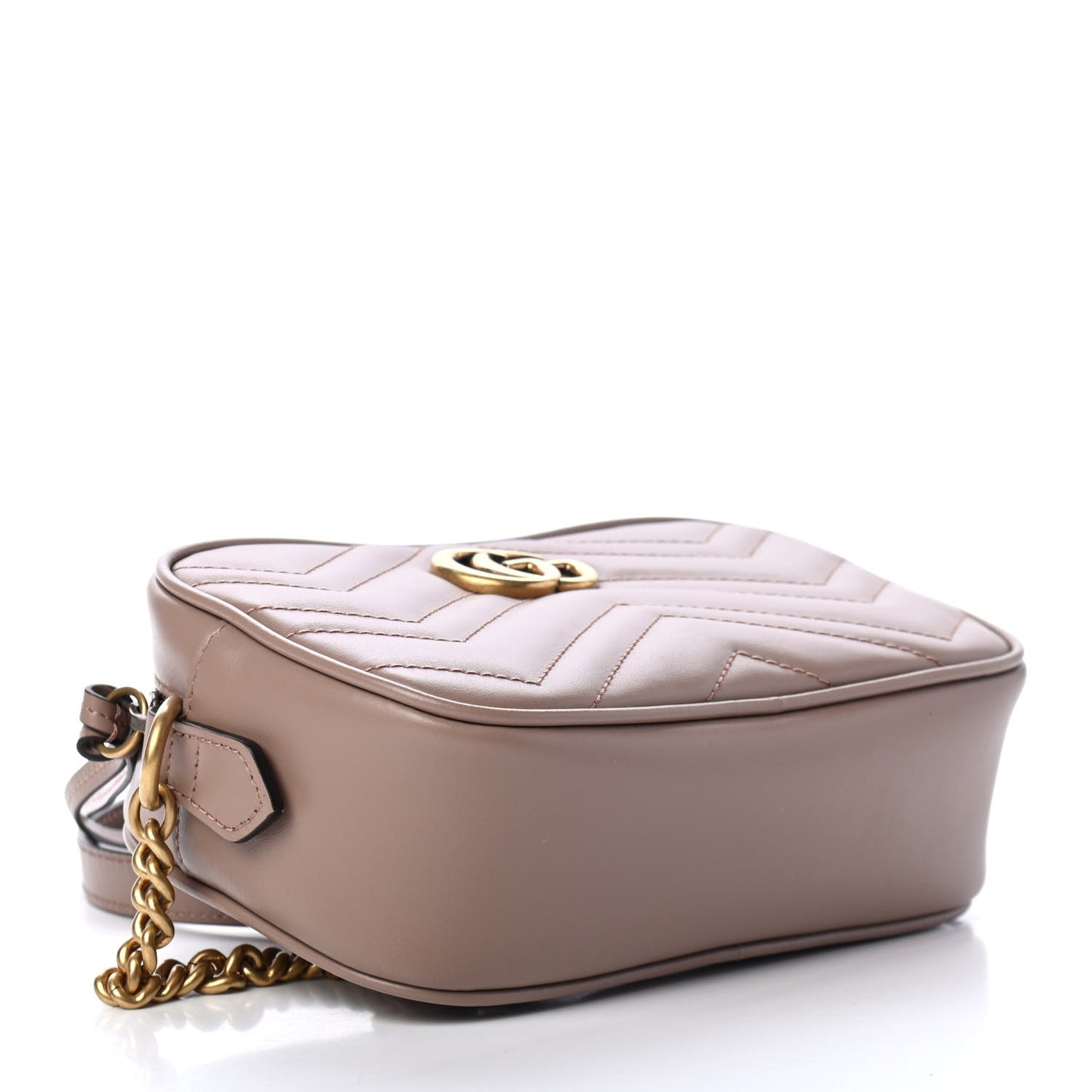 Calfskin Matelasse Mini GG Marmont Chain Shoulder Bag Porcelain Rose