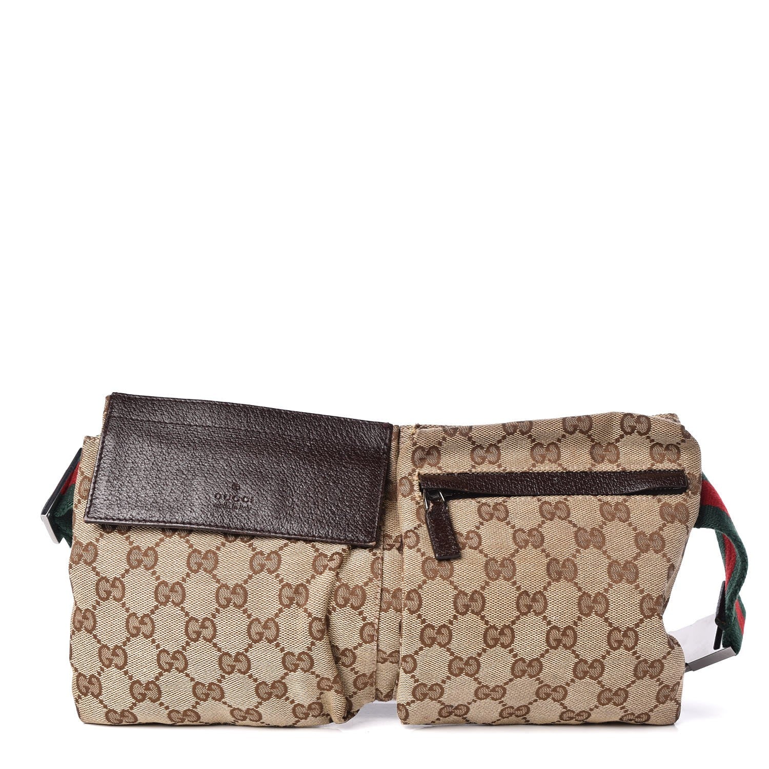 Gucci Monogram Web Belt Bag Dark Brown 1 of 8